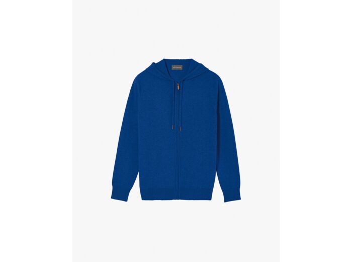 Pull à capuche zippé - Homme - COBALT