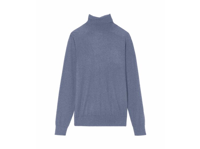 Pull col roulé ultrafin - Homme - DENIM