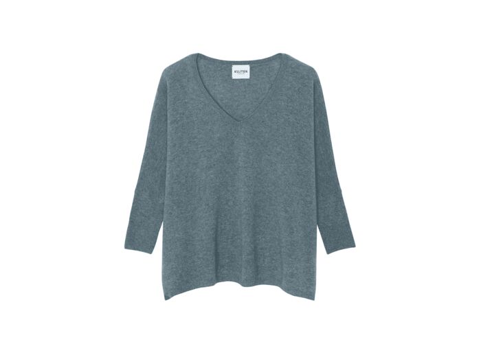 Pull Minie Pull cachemire col v oversize manche 3/4