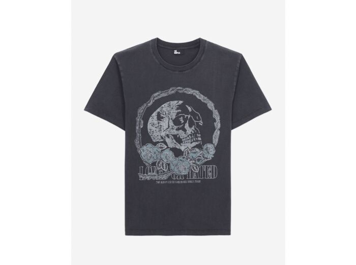 T-Shirt Manches Courtes Avec Print Skull And Roses