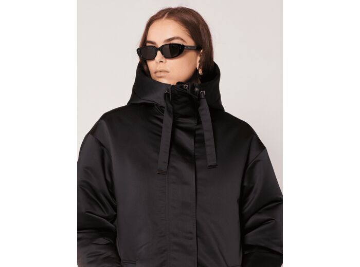 Parka Pema-Parka longue ample noire