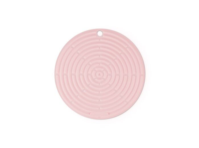Dessous de plat rond 20cm en silicone chiffon pink