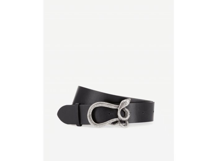 Ceinture En Cuir Avec Boucle Serpent