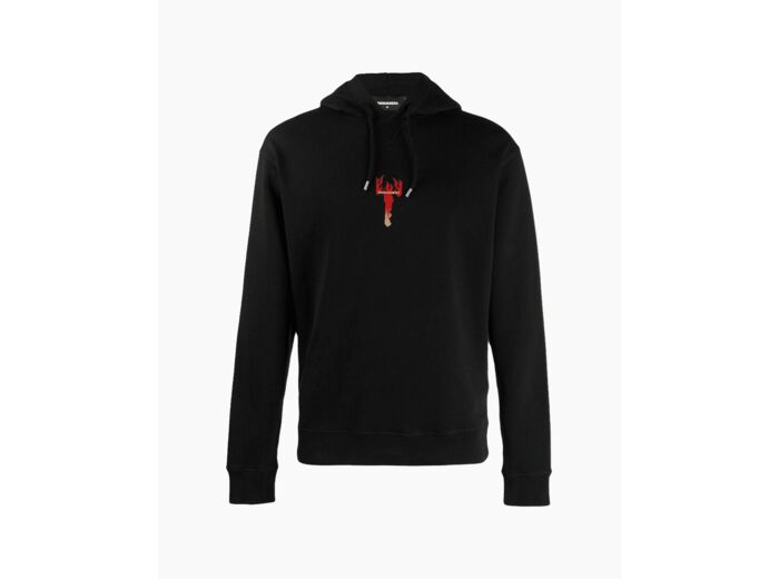 Dsquared Hoodie Key Flamme Black