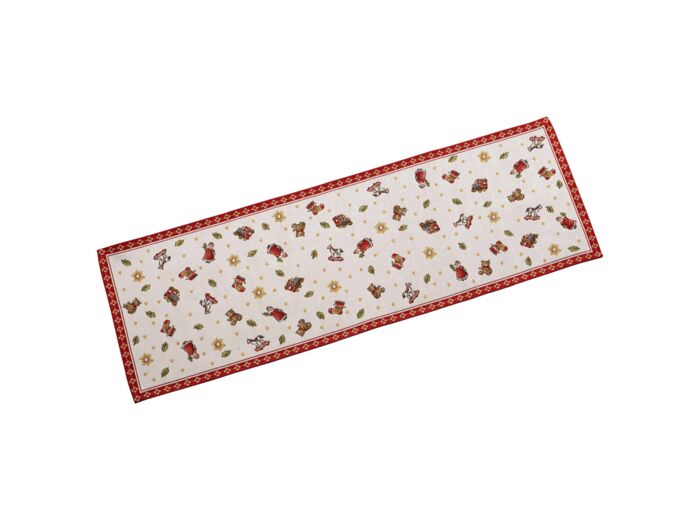 Toy’s Delight chemin de table L, rouge/multicolore, 32 x 96 cm