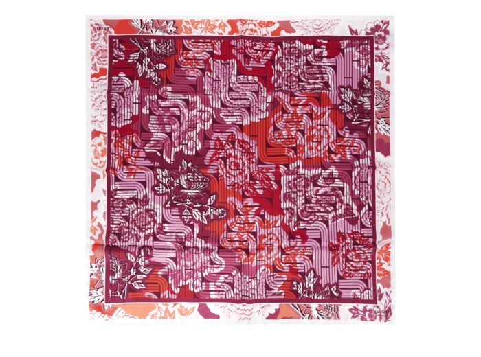 Motif Pivoine  - Carre F - Multico Cerise