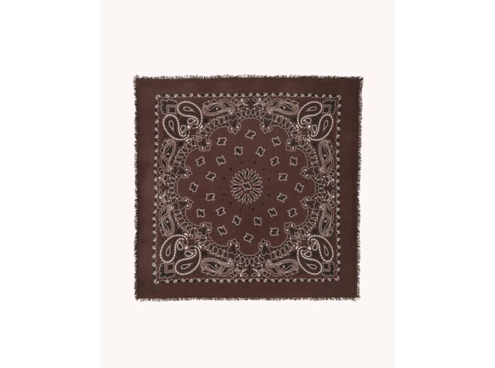 Grand Bandana Hachiko Grand Bandana Cachemire Imprimé, 2 fils