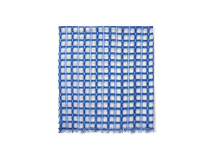 Étole imprimé vichy ikat - Accessoire - NATUREL/BLEU KINETIC