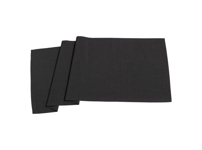 Textil Uni TREND chemin de table noir, 50 x 140 cm