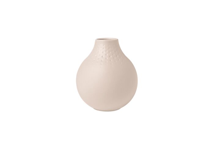 Manufacture Collier vase, 11 x 12 cm, Perle, beige