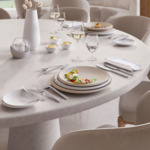 NewMoon Beige - Assiette plate, beige, en porcelaine haut de gamme