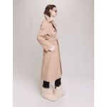 Manteau long en laine mélangée