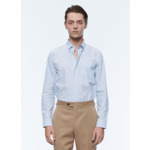 Chemise bleu ciel en Oxford de coton