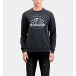 Sweatshirt Noir Avec Sérigraphie Racing Skull Homme