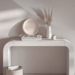 NewMoon Beige - Plat de présentation, beige, en porcelaine haut de gamme