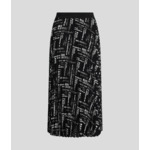 LOGO AOP PLEATED SKIRT