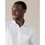 Chemise Classique en façonné uni blanc