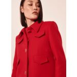 Manteau Marin-rouge en drap caban