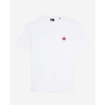 T-Shirt Blanc Avec Broderie Dagger Through Heart Homme