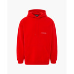 Balenciaga Hoodie - Logo White - Red