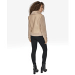 ZIP FRONT FAUX SHERPA FEMME