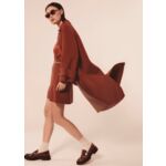 Manteau Maggy-marron en laine double face