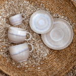 Perlemor Sand - Mug à thé ou à café, beige, en porcelaine haut de gamme