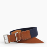 Ceinture homme avec boucle carrée en cuir grainé