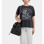 T-Shirt Manches Courtes Avec Print Skull And Roses Femme