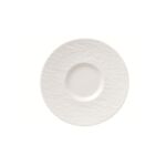 Manufacture - Sous-tasse pour tasse à café/thé, ronde, blanche, en porcelaine haut de gamme,  15,5 x 15,5 x 2 cm