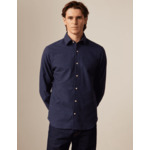 Chemise auguste en coton cachemire marine