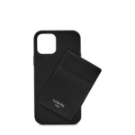 Coque iphone - Coque iphone 12 porte-cartes aimanté amovible - Noir