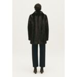 Manteau mi-long fausse fourrure marron