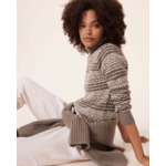 Pull Oprah Pull Cachemire Col Cheminée Jacquard, 4 fils