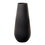 Manufacture Collier noir Vase Carré haut 11,5x11,5x26cm