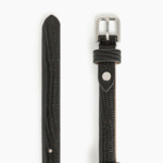 Ceinture femme avec boucle carrée en cuir effet lézard