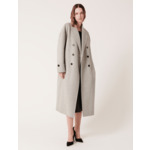 Manteau Memphis Gris Clair Chiné en Laine