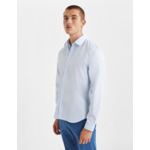 Chemise mixte "Je t'aime" bleue brodée rouge