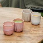 Perlemor Coral - Ensemble de tasses, rose, en porcelaine haut de gamme, 2 pièces