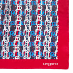 Foulard soie Umberta Red -  90 cm x 90 cm