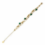 Bracelet Andrea Gold/ Green