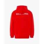 Balenciaga Medium Fit Hoodie 'Bright Red/White'