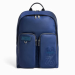 Leo De Lancel - Sac A Dos 2 Zip - Bleu Petrole