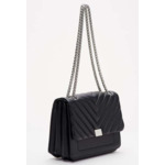 Sac Angela quilt cuir noir