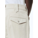 Pantalon en satin de coton beige