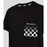 CHECKBOARD POCKET DEGRADE T-SHIRT HOMME