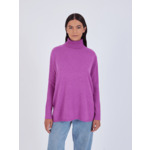 Pull poncho col roulé cachemire Margareth ORCHIDEE