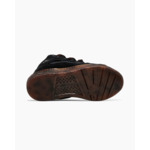 Lanvin Leather Curb Sneaker Dark Brown