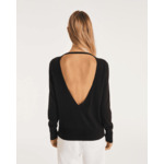 Pull Afida Pull dos nu cachemire col rond femme