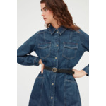 Robe courte denim mid-blue